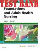 TEST BANK for Foundations and Adult Health Nursing, 8th Edition, Kim Cooper, Kelly. All Chapters 1-40