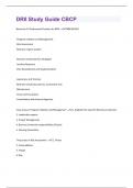 DRII  CBCP &vert; Questions and Answers with complete solution