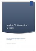 BUSI 7136 Notes and Case Study - MODULE 08: COMPETING GLOBALLY
