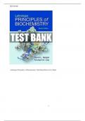 TEST BANK FOR LEHNINGER   PRINCIPLES  OF  BIOCHEMISTRY  7TH EDITION BY DAVID L.NELSON,MICHAEL COX(COMPLETE ALL CHAPTERS 1 -28 )ALL  ANSWERS CORRECTLY  OUTLINED AT THE END OF THE  END THE QUESTIONS.