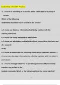 ATI Leadership Practice 2019 Questions and Answers 2023 &lpar;Verified Answers&rpar;