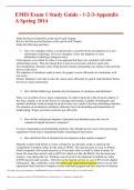 EMIS Exam 1 Study Guide - 1-2-3-Appendix A Spring 2014