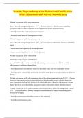 Security Program Integration Professional Certification &lpar;SPIPC&rpar; Questions with Correct Answers&lowbar;2023