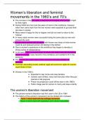 Women’s Movement Notes 