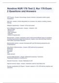 Hondros NUR 176 Test 2&comma; Nur 176 Exam 2 Questions and Answers