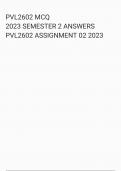 PVL2602 2023 SEMESTER 02 ASSIGNMENT 2 ANSWERS 100 %PASS