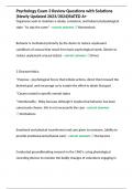 Psychology Exam 3 Review Questions with Solutions &lpar;Newly Updated 2023&sol;2024&rpar;RATED A&plus;