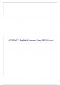 ATI TEAS 7 - English & Language Usage 100% Correct