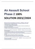 Air Assault School  Phase 2 100&percnt;  SOLUTION 2023&sol;&sol;202