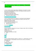 ATI RN Nursing Care of Children Proctored Exam 2019 Questions with Verified Answers and Graded A&plus;