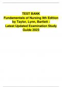 Test Bank for Fundamentals of Nursing 10th Edition by Taylor Chapter 1-47 &vert; Complete Guide Newest Version 2023