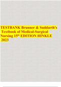 Brunner & Suddarth's TextTbank  of Medical-Surgical Nursing (Brunner and Suddarth's TextTbank  of Medical-Surgical) Fifteenth edition 2023