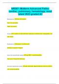 NR507- Midterm Advanced Patho- cardiac&comma; pulmonary&comma; hematology&comma; renal latest 2023 graded A&plus;