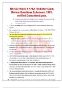 NR 603 Week 4 APEA Predictor Exam Review Questions & Answers 100% verified Guaranteed pass.