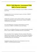 WGU C168 Objective Assessment With 100&percnt; Correct Answers
