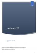 Hesi math V2 2023 full solution latest (100% verified)