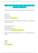 WGU C215 Practice Exam Questions and Answers Rated A&plus;