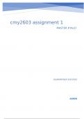 cmy2603 assignment 1