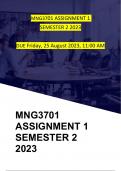 MNG3701 ASSIGNMENT 1 SEMESTER 2 2023 (DUE Friday, 25 August 2023, 11:00 AM )