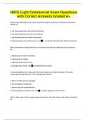 NATE Light Commercial Exam Questions with Correct Answers Graded A+