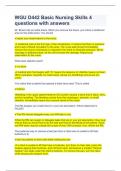 WGU D442 Basic Nursing Skills 4 questions with answers&period;