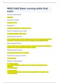 WGU D442 Basic nursing skills final exam