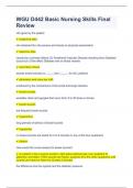 WGU D442 Basic Nursing Skills Final Review