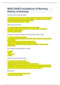 WGU D439 Foundations of Nursing History of Nursing