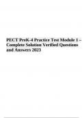 PECT PreK-4 Exam Practice Questions With Complete Solution | Verified Questions and Answers 2023/2024