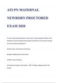 ATI PN MATERNAL NEWBORN PROCTORED EXAM 2020 UPDATED 2023 