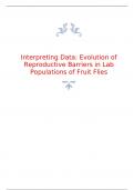 Interpreting Data: Evolution of Reproductive Barriers in Lab Populations of Fruit Flies