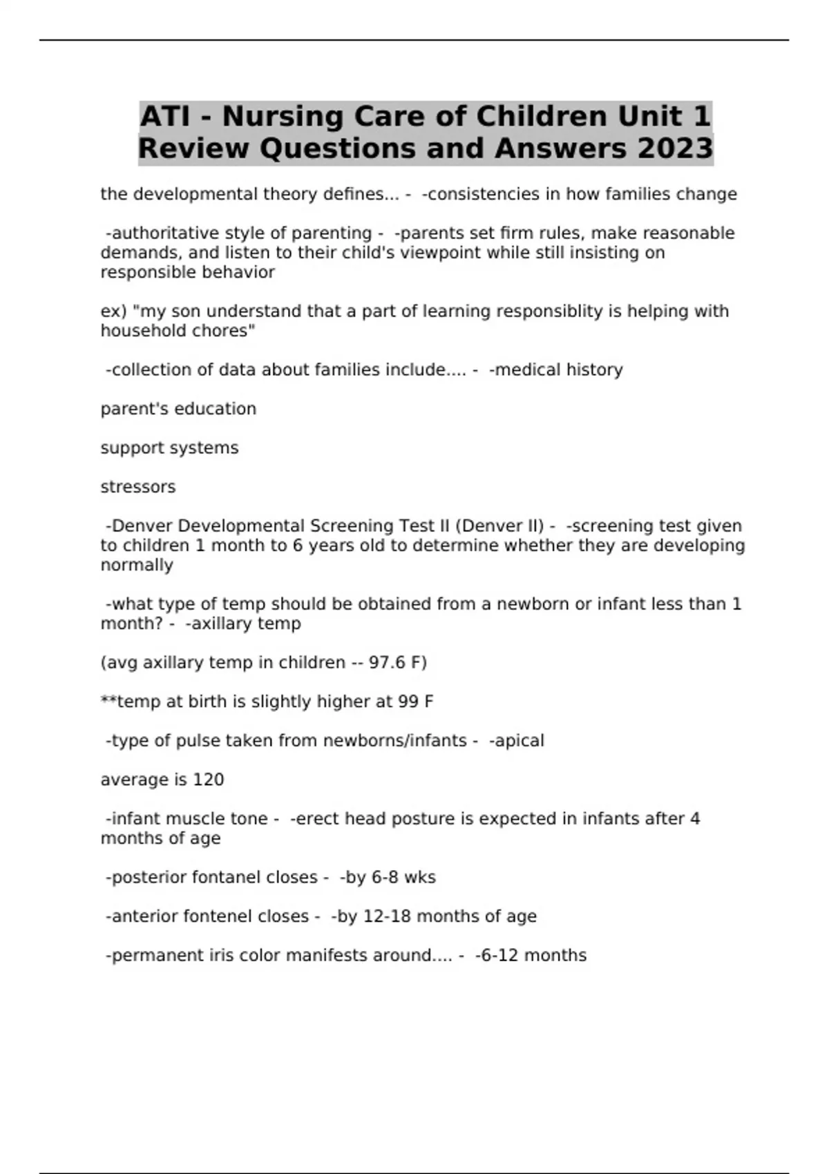 Denver Ii Screening Tool Printable