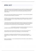 BTEC 3317 exam 2023  with 100&percnt; correct answers