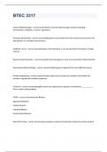 BTEC 3317 exam 2023  with 100&percnt; correct answers