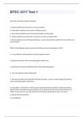 BTEC 3317 exam 2023  with 100&percnt; correct answers