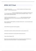 BTEC 3317 exam 2023  with 100&percnt; correct answers
