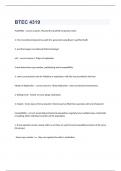 BTEC 3317 Exam 2023 with 100&percnt; correct answers