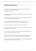 BTEC 3317 Exam 2023 with 100&percnt; correct answers