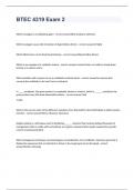 BTEC 3317 Exam 2023 with 100&percnt; correct answers