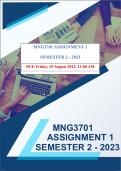 MNG3701 ASSIGNMENT 1 SEMESTER 2 2023 (DUE Friday, 25 August 2023, 11:00 AM)