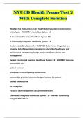 NYUCD Health Promo Test 2 With Complete Solution