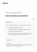 BUSINESS C724 Wireless Technology and Business Assessment