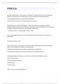 PHR-CA Question n answers graded A&plus; 2023