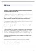 PHRCA question n answers graded A&plus; 2023 verified to pass