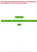 WGU D052--NAVIGATING CARE ACROSS THE CONTINUUM 2023 GRADED A+ 