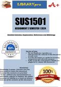 SUS1501 Assignment 2 (DETAILED ANSWERS) Semester 1 2024 (602790)