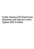 Scribe America ED Final Exam Questions With Answers | Latest Update 2023/2023 (VERIFIED)