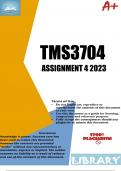 TMS3704 Assignment 4 (DETAILED ANSWERS) 2023 (788303) - DUE 28 AUGUST 2023