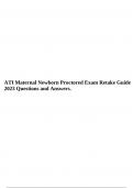 ATI Maternal Newborn Proctored Exam Retake Guide 2023 (70 Questions and Answers).