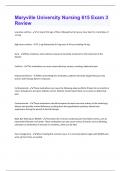 Maryville University Nursing 615 Exam 3 Review Questions And Answers Graded A&plus;